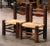 Early 20th Century Pair Early 20th Century French Walnut Rush Chairs Attributed to Dudouyt For Sale - Image 5 of 10