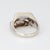 1980s 80s Portuguese Enamel Cube Ring 19k White Gold Double Band Sz 6 Fine Jewelry For Sale - Image 5 of 7