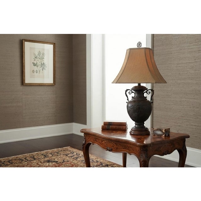 Add a sense of grandeur to your space with this beautifully crafted, heavy-weight table lamp. Expertly cast in bronze,...