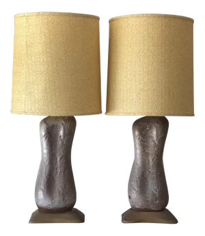 1950s Mid-Century Modern Design Technics Ceramic Lamps - a Pair