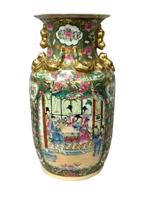 Early 20th Century Chinese Rose Madeline Vase