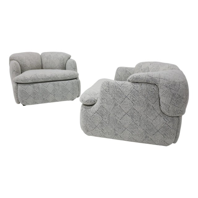 Pair of Alberto Rosselli for Saporiti Confidential Lounge Chairs For Sale