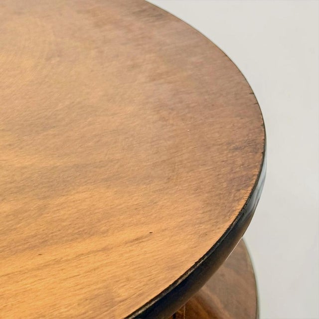 Italian Round Side Tables with Radial Drawers, 1950s, Set of 2 For Sale - Image 11 of 17