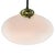 Mid-Century French White Mat Opaline Glass & Brass Pendant Light For Sale - Image 11 of 14