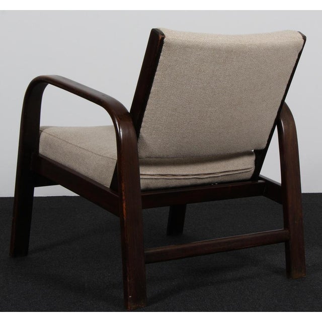 Vintage Lounge Chair in Beech by Magnus Stephensen for Fritz Hansen, 1930s For Sale - Image 9 of 10
