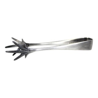 Vintage Silver Bird Claw Sugar or Ice Serving Tongs Bar Cart Styling For Sale