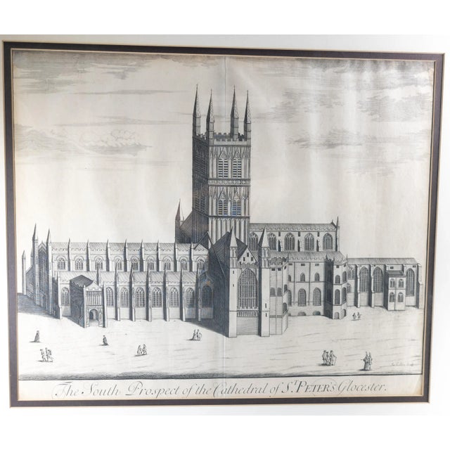 We are selling this large 18th century copper plate engraving print of Gloucester Cathedral after Johannes Kip. Condition:...