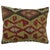 Pillow made from a vintage Turkish kilim with cotton back. Zipper closure and foam insert provided. Measures: 15" x 19".