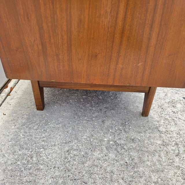 Mid-Century Walnut Highboy Dresser by Young Manufacturing Co. MCM For Sale - Image 11 of 18