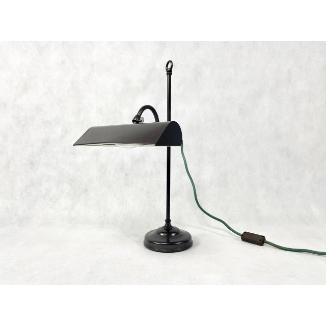 1940s Art Deco Bankers Desk Lamp in Brass, 1940s For Sale - Image 5 of 9