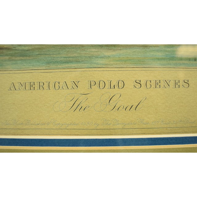 Printmaking Materials "The Goal" American Polo Scenes 1930 by Paul Brown for the Derrydale Press Reproduction For Sale - Image 7 of 10