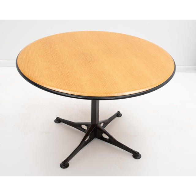 Herman Miller Post Modern 42" Round Oak Veneer Dining Table 1993 Chairish