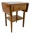 1970s Vintage Americana Federal Traditional Teak Drop Leaf Side Table For Sale