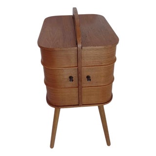 Danish Sewing Box in Teak, Nähkasten, 1960s For Sale