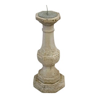 Large English Sundial of Composition Stone With Bronze Dial for the Garden For Sale