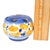 Vintage Italian Hand-Painted Blue & Yellow Floral Ceramic Flower Frog Bud Vase For Sale - Image 11 of 13