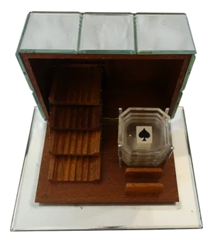 Vintage Smoking Set with Mirrored Glass, 1950s