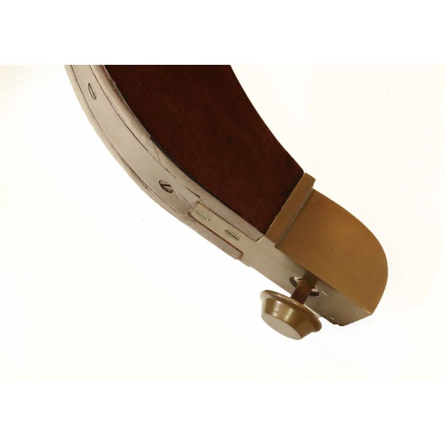 Round to Oval Dining Table in Dark Walnut Finish, With Self-Storing Leaf. An Ap Exclusive by AntiquePurveyor For Sale - Image 12 of 15