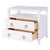 Mid-Century Modern Highbury 28 in. W Rectangular Wood 2 Drawer Nightstand with Open Shelf, Smooth White For Sale - Image 3 of 8