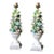 1950s Mid Century Modern Italian Capodimonte Porcelain Topiary Floral Table Lamp For Sale