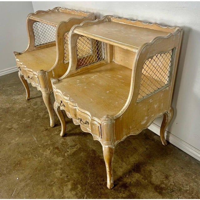 Pair of French Provincial Nightstands, Early 20th Century For Sale - Image 9 of 13