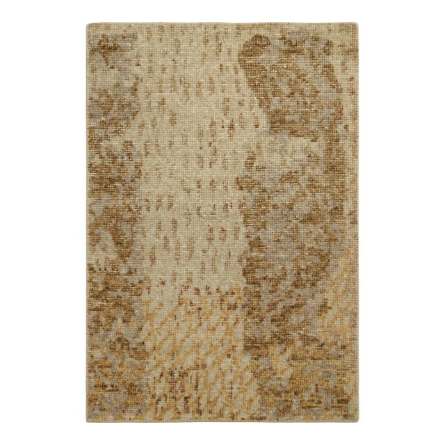 Rug & Kilim’s Oversized Leo Rug in Gold, 12x16 For Sale