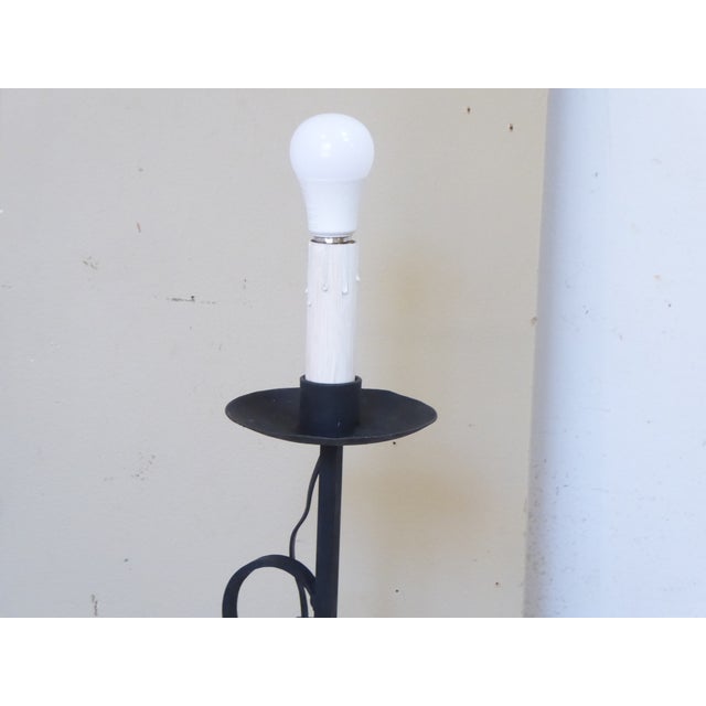 Modern Vintage Iron Floor Lamp For Sale - Image 3 of 5