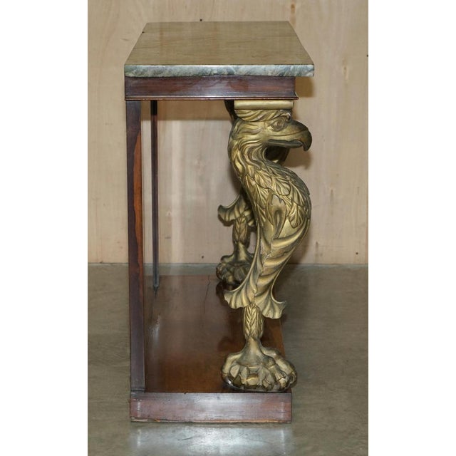 Antique Regency Hardwood Giltwood and Marble Console Table For Sale - Image 18 of 18