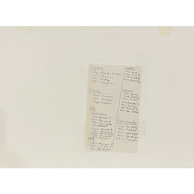 1990s 1996 Contemplation Prismacolor Drawing by Anita For Sale - Image 5 of 6
