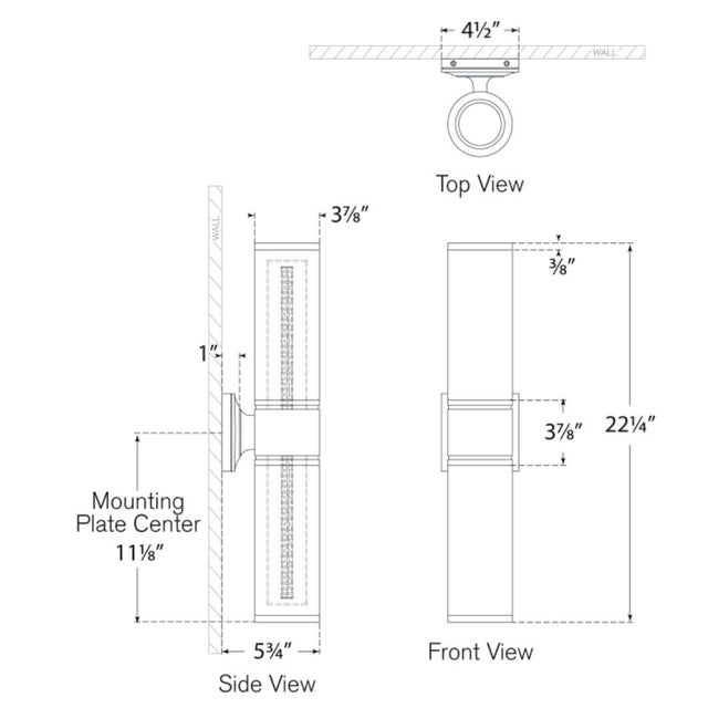 Visual Comfort Chapman & Myers for Visual Comfort Signature Halford 22" Double Bath Sconce in Antique-Burnished Brass with White Glass For Sale - Image 4 of 5
