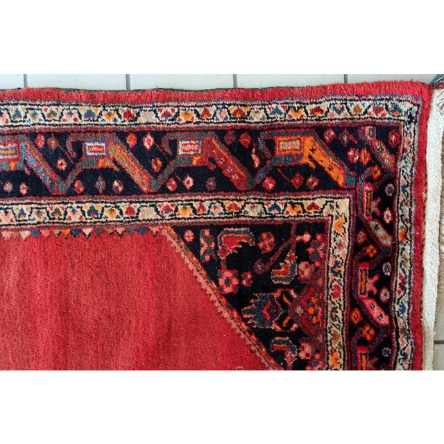 1960s, Handmade Vintage Persian Hamadan Rug 4.5' X 6.9' For Sale - Image 14 of 14
