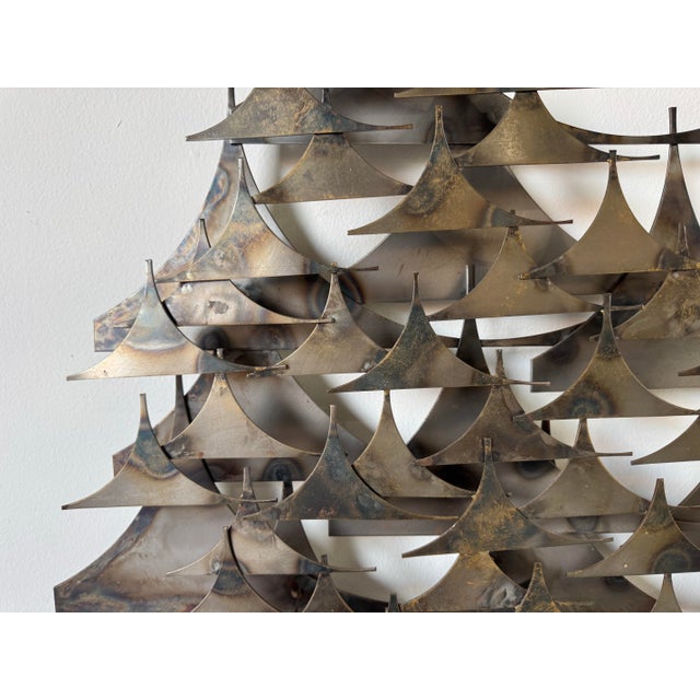 A captivating 1976 signed wall sculpture by artist J. Stillman, this Mid-Century Modern piece beautifully captures a...