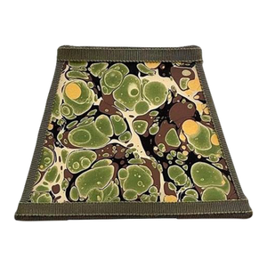 Square Green Marbled Paper Chandelier Shade - 3”x4”x4”