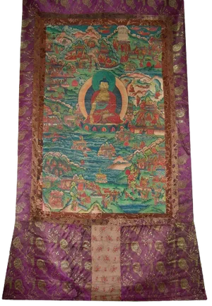 Antique Buddhist Thangka Textile