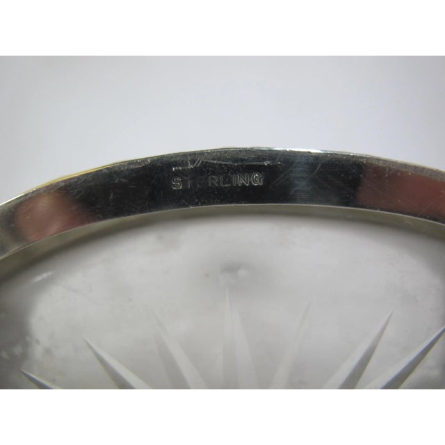 Silver Antique Mauser Sterling Silver Repousse Cherub Overlay Etched Crystal Decanter For Sale - Image 8 of 13