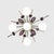 Mid-Century Modern Sputnik Style Ceiling Light in Purple and White Murano Glass, 1950s For Sale - Image 3 of 6