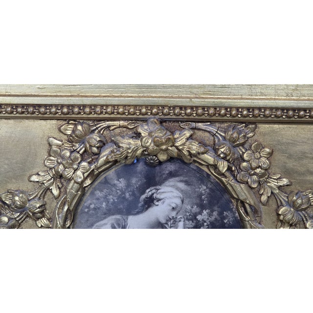 French Gilt Trumeau Mirror, 1880 For Sale - Image 9 of 12