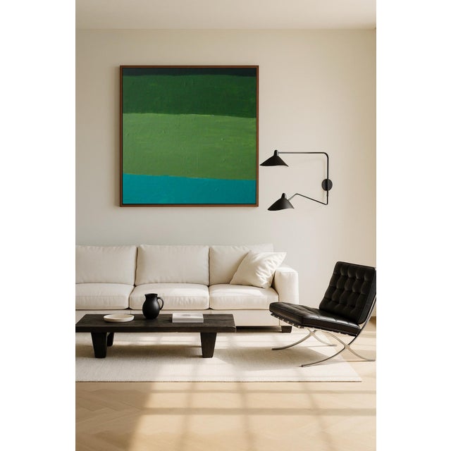 Bodasca, Minimalist Abstract Green Softness, 2026, Acrylic on Canvas For Sale - Image 11 of 15