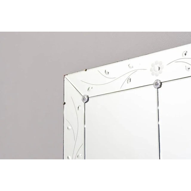 Mid-Century Modern Mid-Century Frameless Mirror For Sale - Image 3 of 8