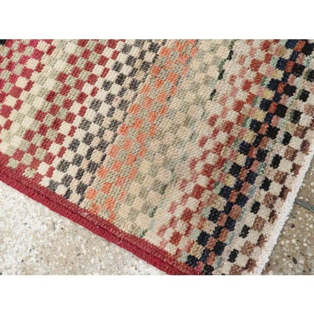 Galerie Shabab Collection Mid-20th Century Handmade Turkish Anatolian Art Deco Style Runner For Sale - Image 9 of 10