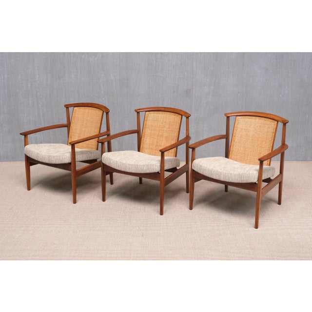 Dallas Armchair in Teak and Cane by Folke Ohlsson for Dux, Sweden, 1960s For Sale - Image 14 of 14