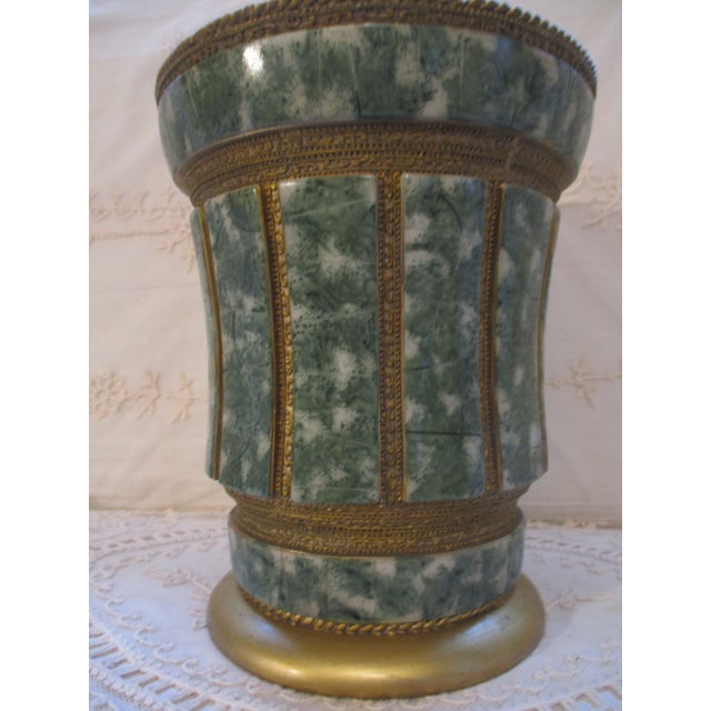 This is a Gorgeous! Vintage Very Ornate French Gold Embossed Design that the Gold has an overall Pattern and Gold Roping...