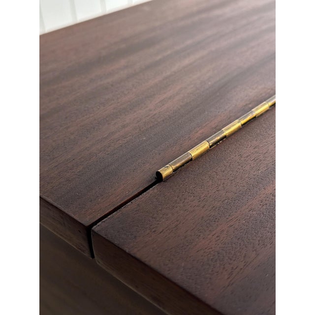 Antique Mahogany Lift-Top Writing Desk Console Table For Sale - Image 15 of 15