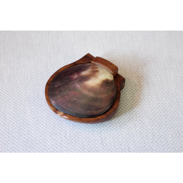 Wood 1960s Wooden Shell Box Attributed to Alexander Noll For Sale - Image 7 of 10