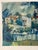 Mid 20th Century Modern Abstract Landscape Print, Blue Green Trees, Houses and Water For Sale - Image 5 of 7