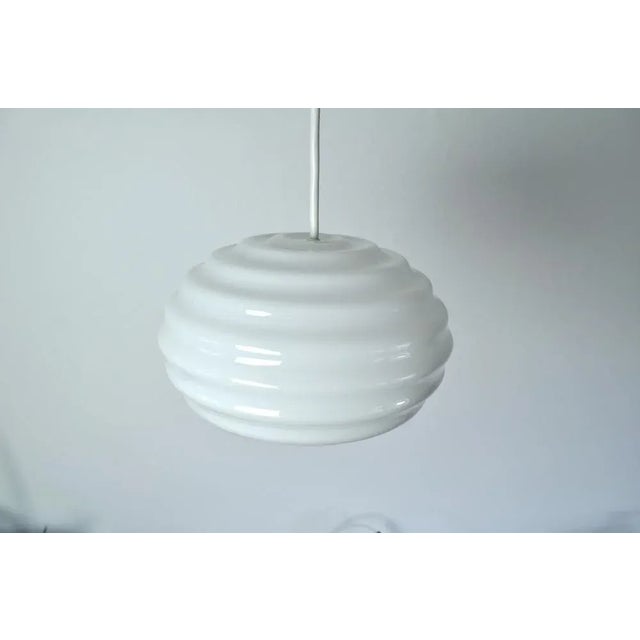White New Wave Opal Glass Pendant by Verner Panton for Holmegaard, 1984 For Sale - Image 8 of 14