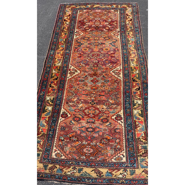 Antique Persian Fine Persian Malayer, Keivan Woven Arts 16-0920, This colorful piece features a gradient coral and purple...
