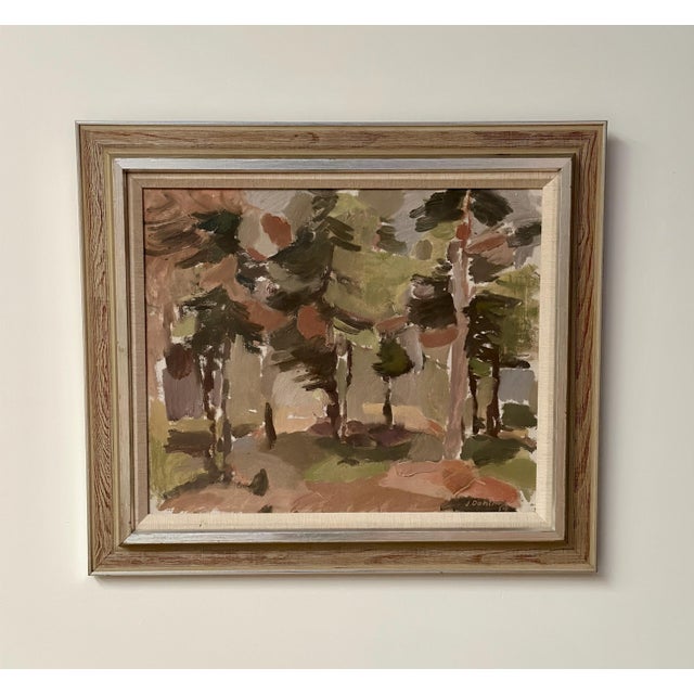 Jan Dahlin, Pine Forest, 1959, Oil on Canvas, Framed For Sale - Image 9 of 18