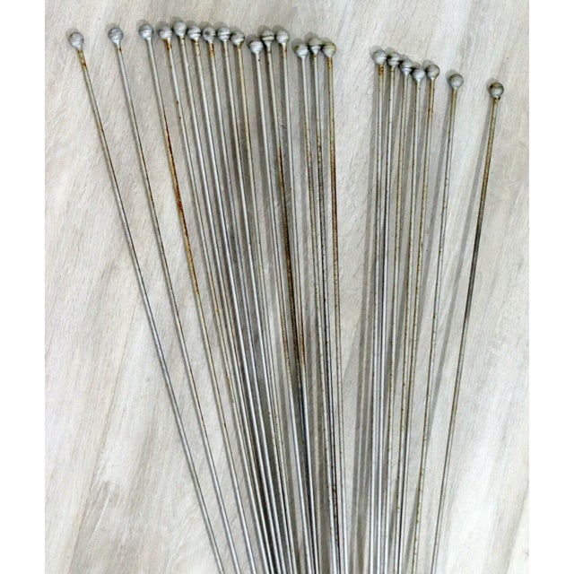 1980s Modern Curtis Jere Wire Swirl Wall Sculpture with End Cap Ball For Sale In Detroit - Image 6 of 9