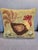 "Penny Flower Rooster Pillow" - Rooster With Penny Flowers, Hand Hooked By Designer Sheila Arbogast, Prairie Road Designs...